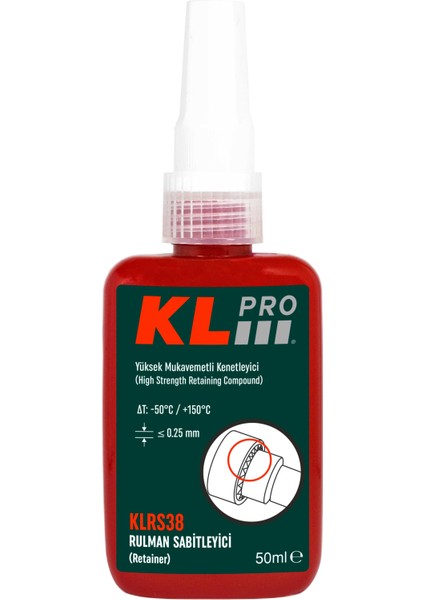 Kmyasal KLRS38-50 50 ml Rulman Sabitleyici
