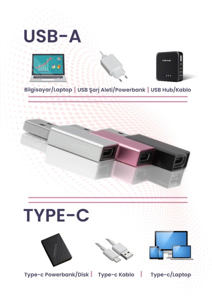 Type-C To Usb-A 3.0 Dönüştürücü Yüksek Hızlı Veri Aktarımı