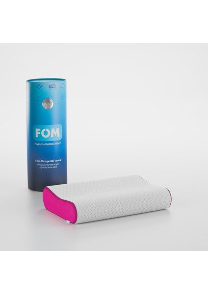 Mini Flex Visco Çocuk Ve Seyahat Uyku Yastık, Ortopedik, 50 X 30 X 11/9, Fuşya