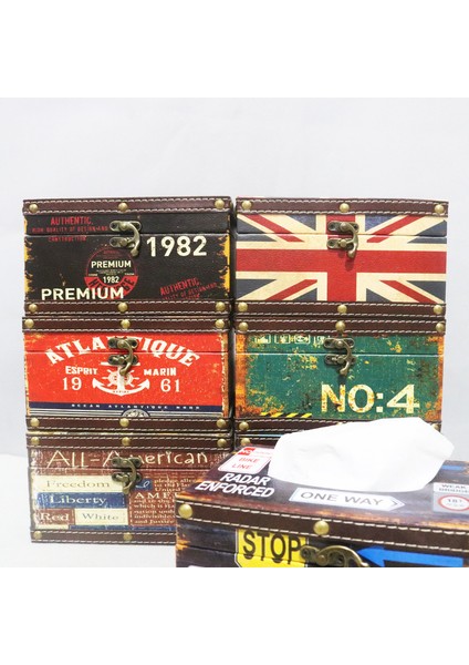 AAE.117 Stili Amerikan Country Retro Ahşap Deri Kağıt Havlu Kutusu Oturma Odası Karikatür Peçete Kağıt Çekmece Kutusu - Türkçe E-Ticaret Başlığı (Yurt Dışından)