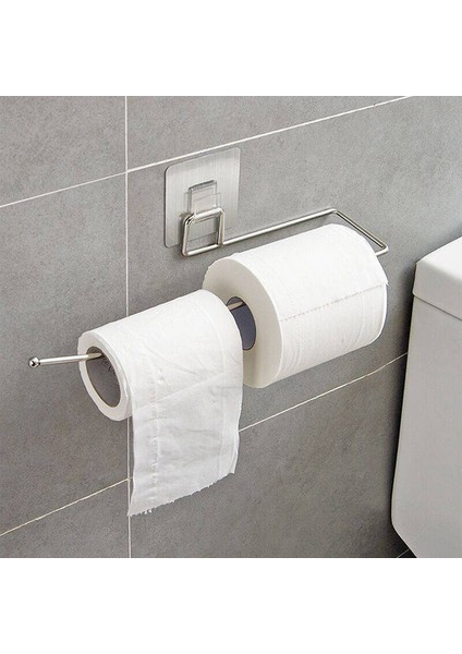 Paslanmaz Çelik Tarzı Çok Fonksiyonlu Paslanmaz Çelik Kanca Güçlü Yapışkanlı Kağıt Havlu Askı Tutucu Mutfak Banyo Düzenleyici Raf (Yurt Dışından) fiyatları