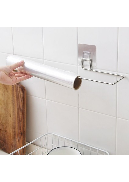 Paslanmaz Çelik Tarzı Çok Fonksiyonlu Paslanmaz Çelik Kanca Güçlü Yapışkanlı Kağıt Havlu Askı Tutucu Mutfak Banyo Düzenleyici Raf (Yurt Dışından) fırsatları