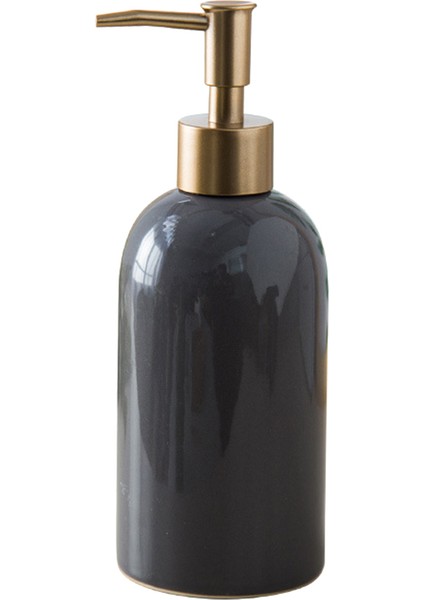 Gri Tarzı Sızdırmaz 420ML Sıvı Sabun Şampuan Losyon Duş Jeli Seramik Boş Pompalı Şişe Konteyner Dolum Şişeleri Aksesuarları (Yurt Dışından)