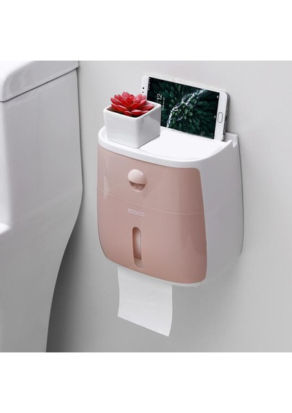Siyah Stil Duvara Monte Banyo Tuvalet Su Geçirmez Kağıt Havlu Kutusu Çekmeceli Plastik Çok Katlı Kağıt Havlu Tutucu Depolama Kutusu Ürün (Yurt Dışından)