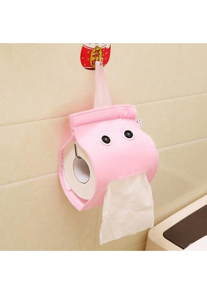 Pembe Tarzı Sevimli Kumaş Tembel Kağıt Havlu Kutusu Depolama Taşınabilir Asılı Kağıt Havlu Seti Mutfak Banyo Oturma Odası Dekorasyon Kağıt Havlu Tüpü (Yurt Dışından)