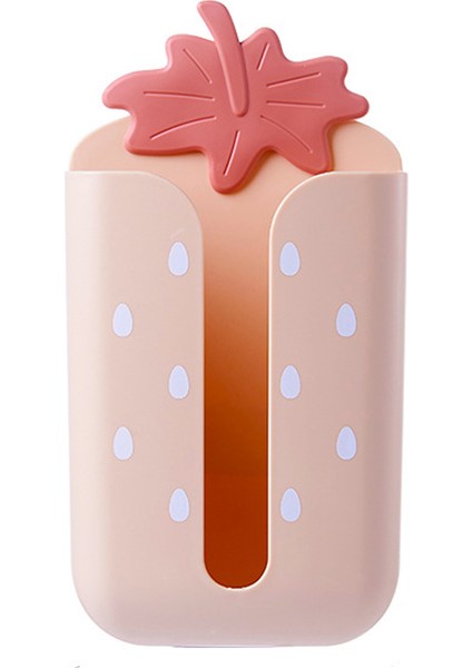 Pembe Tarzı Sevimli Meyve Plastik Duvara Monte Ofis Yaratıcı Kağıt Havlu Kutusu Tutucu - Ev ve Ofis Için Tissue Box Holder (Yurt Dışından)