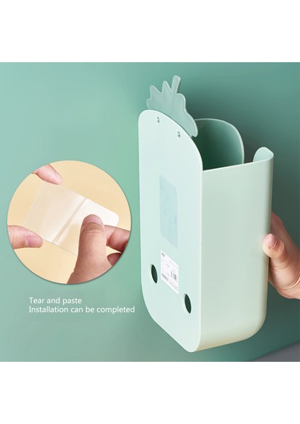 Pembe Tarzı Sevimli Meyve Plastik Duvara Monte Ofis Yaratıcı Kağıt Havlu Kutusu Tutucu - Ev ve Ofis Için Tissue Box Holder (Yurt Dışından)