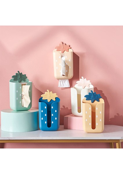 Mavi Stil Sevimli Meyve Plastik Duvara Monte Ofis Yaratıcı Kağıt Havlu Kutusu Tutucu - Ev ve Ofis Için Tissue Box Holder (Yurt Dışından) modelleri