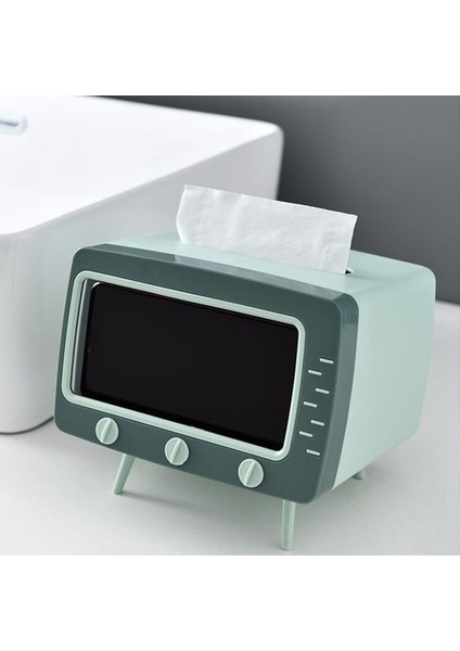 Pembe Tarzı Tissue Box Sevimli Masaüstü Tv Modelleme Pratik Eldiven Kutusu Yükseklik Artırıcı Kâğıt Havlu Tabanı (Yurt Dışından)