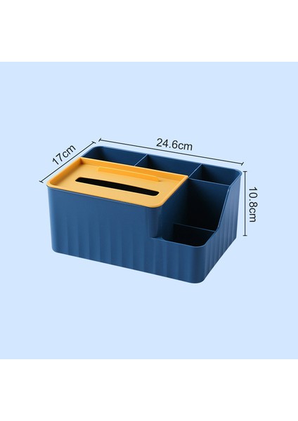 Koyu Gri Tarzı Doku Kutuları Çok Fonksiyonlu Peçete Kutu Kapağı Peçete Tutucu Ev Ofis Uzaktan Kumanda Saklama Islak Mendil Kılıfı Masa Düzenleyici (Yurt Dışından)