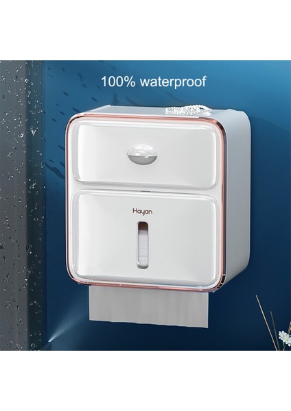Beyaz Küçük Stil Banyo Kağıt Tutucu Çok Fonksiyonlu Tuvalet Kağıt Kutusu Çekmeceli Plastik Dispenser Duvara Monte Rulo Kağıt Çubuğu Ücretsiz Delme (Yurt Dışından)