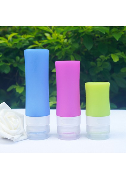 Mavi 60 ml Tarzı Yeni Taşınabilir Kozmetik Doldurulabilir Silikon Şişe Seyahatçi Losyon Banyo Şampuan Kaplar Doldurulabilir Şişeler (Yurt Dışından) fırsatları