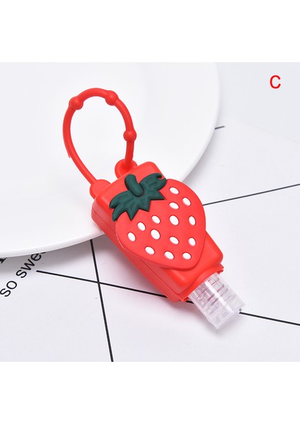 C Stili 30ML Sevimli Çizgi Film Çocukların Asılı El Dezenfektanı Komik Meyve Gıda Silikon Banyo Bebek Duş El Dezenfektanı Şişe Tutucu Taşınabilir (Yurt Dışından)