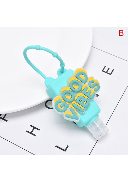 B Tarzı Sevimli Silikon Mini El Dezenfektanı El Jeli Tutucu Taşınabilir Güvenli Jel Tutucu Seyahat Şampuan Sabun Dağıtıcı Şişe (Yurt Dışından)