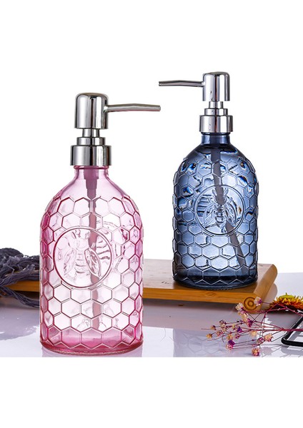 Stili Temizle 500ML Banyo Için Hayvan Desenli Renkli Cam Şampuan Duş Jeli Şişesi 500ML Sabunluk Dezenfektan Cam Şişe (Yurt Dışından) modelleri