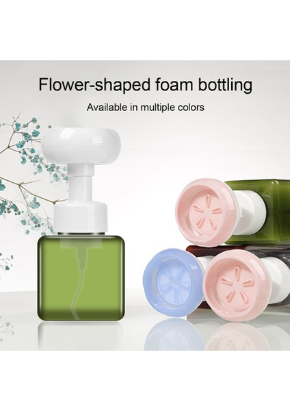 Ben Stil 250ML Şişe Köpük Losyon Sıvı Sabun Pompası Doldurulabilir Şişesi Çiçek Kafa Sabun Şampuan Kozmetik Boş Şişe (Yurt Dışından) modelleri