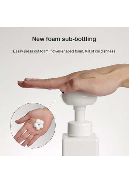 Ben Stil 250ML Şişe Köpük Losyon Sıvı Sabun Pompası Doldurulabilir Şişesi Çiçek Kafa Sabun Şampuan Kozmetik Boş Şişe (Yurt Dışından) fırsatları