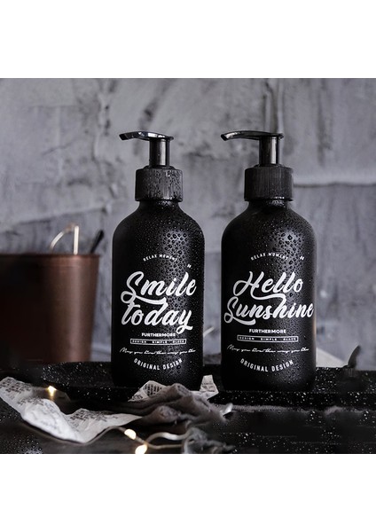 C 200ML Stili Yüksek Mat Siyah Sabunluk Banyo Aksesuarları Cam Şişe El Dezenfektanı Şampuan Sıvı Sabun Organizatörü (Yurt Dışından) fiyatları