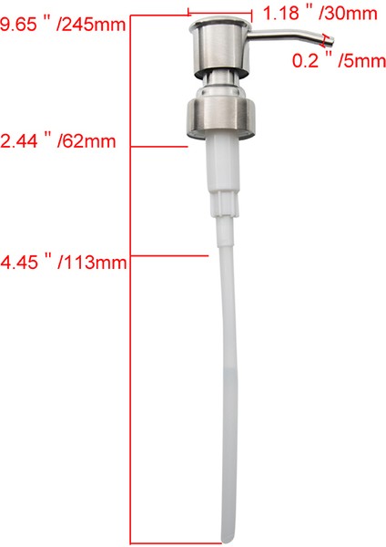 Bir Stil Banyo Sıvı Sabunluk Tuvalet El Değiştirme Losyon Şampuan Yedek Pompası ile Metal Kafa (Yurt Dışından)