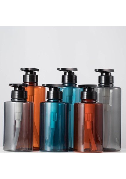 Açık Gri Tarzı 500ML Renkli ml Sabunluk Kozmetik Şişeleri Banyo El Dezenfektanı Şampuan Vücut Yıkama Losyon Şişesi Seyahat Alt Şişe (Yurt Dışından) modelleri