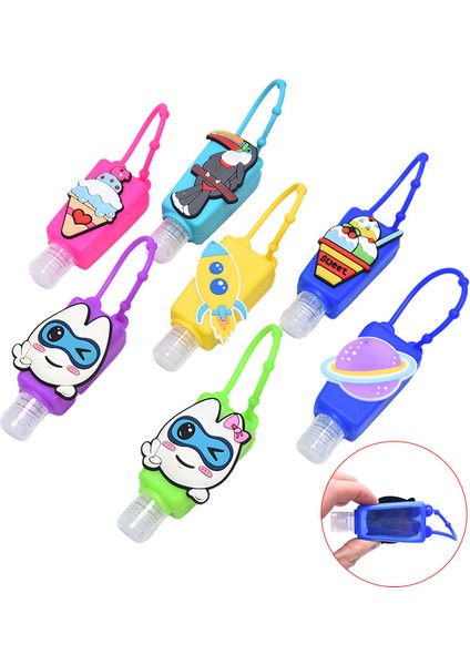 Ordu Yeşili Tarzı 1 Adet Mml Silikon Karikatür Taşınabilir El Dezenfektan Tutucu Askılı Sıvı Sabun Dağıtıcı Konteynerler (Yurt Dışından) fiyatları