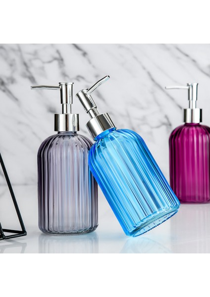 Gri Stil Yüksek 400ML Kapasiteli Manuel Sabunluk Temiz Cam El Dezenfektan Şişe Konteyner Basın Boş Şişeler Banyo (Yurt Dışından) fiyatları