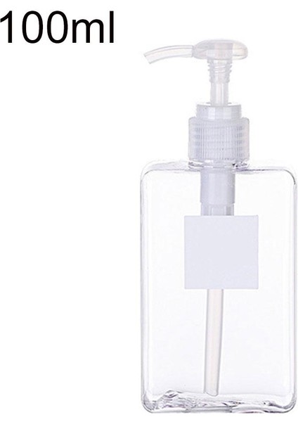 100ML Stili Temizle Taşınabilir Seyahat Pompalı Sabunluk Ev Duş Şampuan Losyon Boş Doldurulabilir Pompalı Dispenser Şişe (Yurt Dışından)
