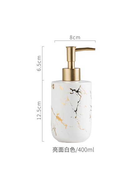 No.2 Tarzı Seramik Emülsiyon Dağıtıcı Şişe Altın Renkli Koruyucu Taşınabilir Sabunluk Şampuan Şişesi Oteller Kulüpler El Duş Jeli Şampuan Şişesi (Yurt Dışından)