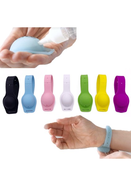 Mavi Stil Yeniden Kullanılabilir Bileklik El Dezenfektanı Bileziği Silikon Taşınabilir El Dezenfektanı Tutucu (Yurt Dışından) fiyatları