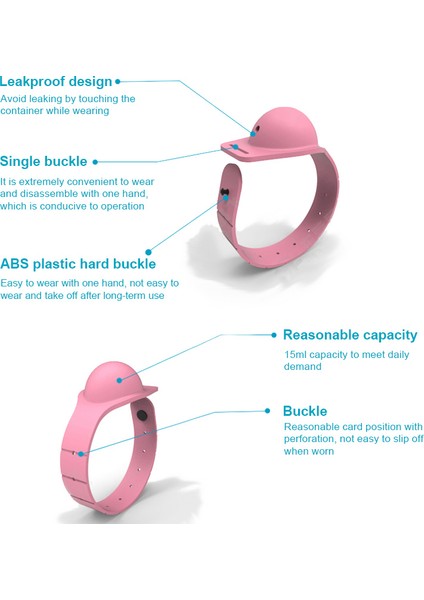 Mavi Stil Yeniden Kullanılabilir Bileklik El Dezenfektanı Bileziği Silikon Taşınabilir El Dezenfektanı Tutucu (Yurt Dışından) indirimleri