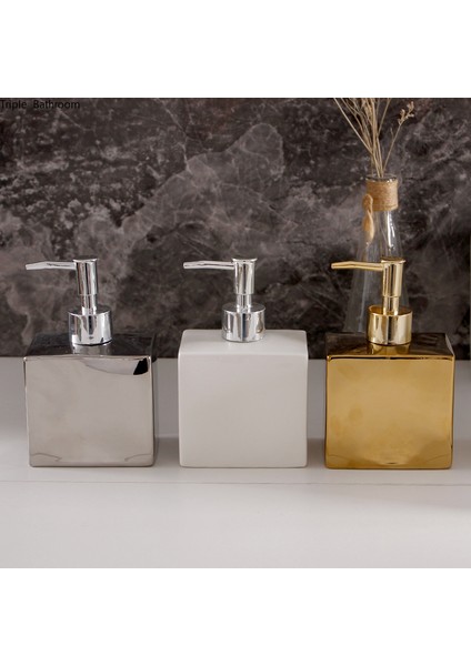 12.5X7.5X15CM 520ML Stili 380 ml 1 Adet Kare Düz Renk Seramik Losyon Şişesi Banyo Aksesuarları Sabunluk Şampuan Şişesi Bileklik El Dağıtıcısı (Yurt Dışından) fiyatları
