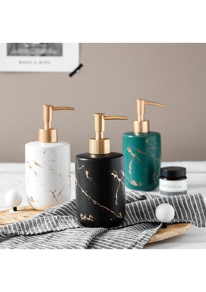 No.6 Tarzı 400 ml Seramik El Dezenfektanı Şişesi Lüks Mermer Duş Jeli Şişesi Sabunluk Basın Şampuan Vücut Yıkama Sıvı Şişe (Yurt Dışından) indirimleri