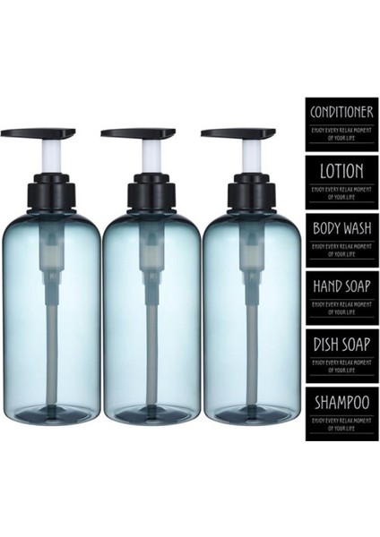 Açık Sarı Stil 500ML 6 Adet Banyo Losyonu Pompalı Boş Şişe Şampuan Duş Jeli 300MLML Büyük Kapasiteli Plastik Şişe Ev Depolama Şişesi (Yurt Dışından) modelleri