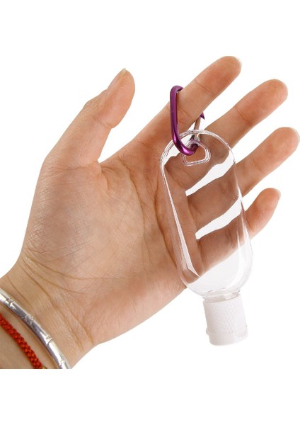 60ML B Tarzı Yeni Dezenfektan Alkol Sprey Şişesi Şeffaf El Dezenfektanı Şişesi Boş Şişe Losyon Taşınabilir Kanca Anahtarlık Alt Şişe (Yurt Dışından) fiyatları