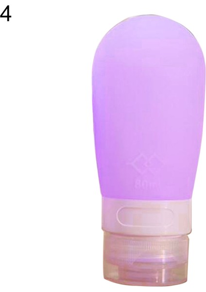 Mor Tarzı 80ML Taşınabilir Silikon Doldurulabilir Mini Seyahat Şişesi Basın Şişesi Losyon Şampuan Banyo Aksesuarları Için (Yurt Dışından)