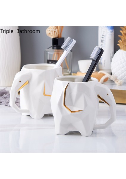 B Tarzı 1 Adet Yaratıcılık Phnom Penh Fil Şekilli Seramik Banyo Aksesuarları Ağızlık Bardak Sabunluk Diş Fırçası Tutucu Sabunluk Dekor (Yurt Dışından) fiyatları