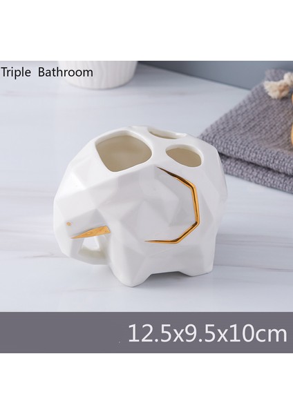 B Tarzı 1 Adet Yaratıcılık Phnom Penh Fil Şekilli Seramik Banyo Aksesuarları Ağızlık Bardak Sabunluk Diş Fırçası Tutucu Sabunluk Dekor (Yurt Dışından) modelleri