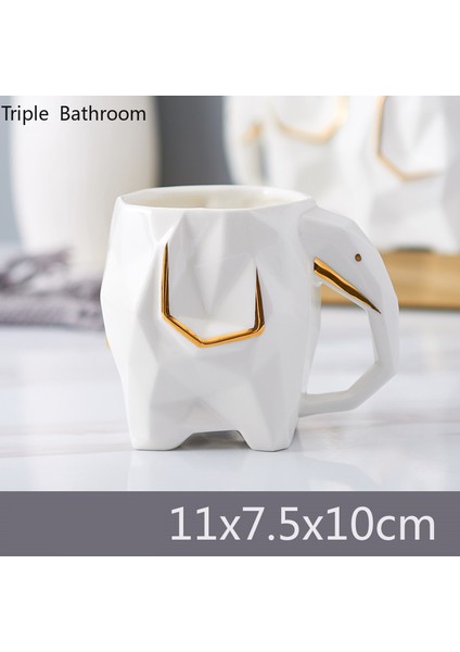 B Tarzı 1 Adet Yaratıcılık Phnom Penh Fil Şekilli Seramik Banyo Aksesuarları Ağızlık Bardak Sabunluk Diş Fırçası Tutucu Sabunluk Dekor (Yurt Dışından) fırsatları