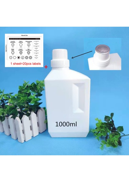 1000ML Tarzı Çamaşır Deterjanı Dağıtıcısı Banyo Şampuanı Duş Jeli Dolum Çamaşır Sıvısı Yumuşatıcı Saklama Boş Şişeler ml (Yurt Dışından)
