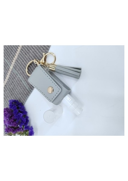 Açık Gri Tarzı Mini El Dezenfektanı Jel Sprey Şişesi Sabunluk El Dezenfektanı Ücretsiz Kılıf Püskül Anahtarlık El Sabunu Dispenser Şişe (Yurt Dışından)