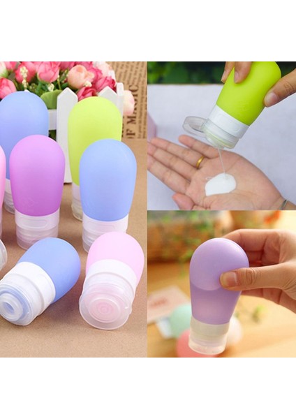 Pembe Tarzı 38ML Taşınabilir Silikon Doldurulabilir Mini Seyahat Şişesi Basın Şişesi Losyon Şampuan Banyo Aksesuarları Için (Yurt Dışından) fırsatları