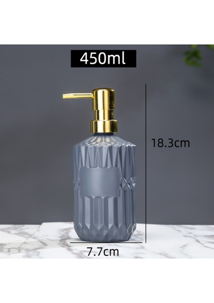 B Tarzı 450ML Cam Losyon Şişesi Manuel Basınçlı Sabun Dispenseri Şişe Dolabilir Duş Jeli Şampuan Konteyneri Banyo Mutfak Için (Yurt Dışından)
