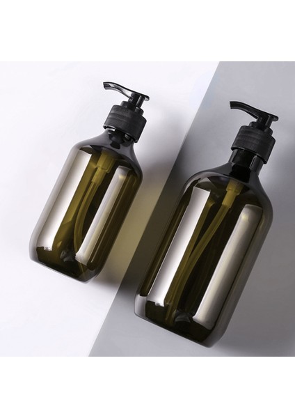 Yeşil Stil 500ML Kahverengi Yeşil Sabunluk 300ML 500ML Banyo Teslimat Şişesi Şampuan Duş Jeli Saç Kremi Basit Basınç Pompası Şişesi (Yurt Dışından) fiyatları