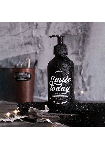 250 Ml'lik Bir Stil Yüksek Mat Siyah Sabunluk Banyo Aksesuarları Cam Şişe El Dezenfektanı Şampuan Sıvı Sabun Organizatörü (Yurt Dışından)