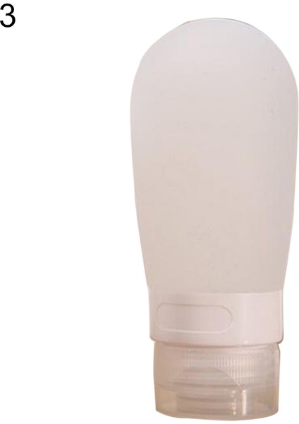 Beyaz Stil 80ML Taşınabilir Silikon Doldurulabilir Mini Seyahat Şişesi Basın Şişesi Losyon Şampuan Banyo Aksesuarları Için (Yurt Dışından)