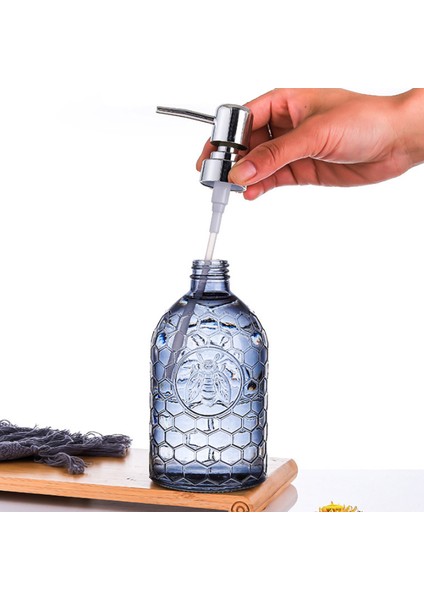 Mavi Stil 500ML Banyo Için Hayvan Desenli Renkli Cam Şampuan Duş Jeli Şişesi 500ML Sabunluk Dezenfektan Cam Şişe (Yurt Dışından) indirimleri