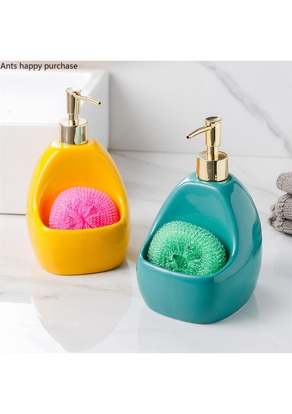Sarı Bir Stil Seramik Losyon Şişesi Sabunluk El Dezenfektan Şişesi Ev Banyo Malzemeleri Şampuan Şişesi Çift (Yurt Dışından) modelleri