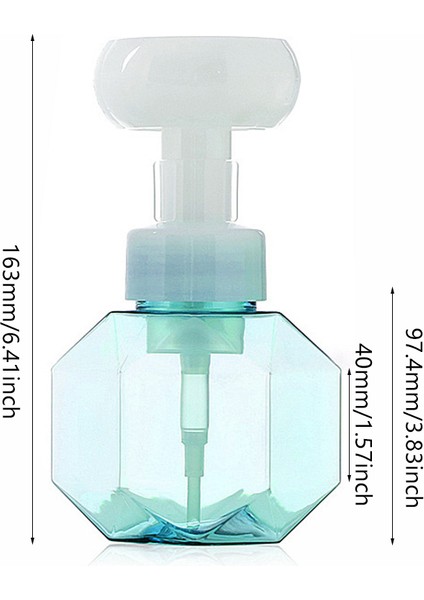 Mavi Stil 300ML 300ML Sabun Şişesi Çiçek Pompalı Köpük Losyon Dolum Şişesi Sıvı Dağıtıcı Seyahat Banyo Köpük Pompalı Şişe (Yurt Dışından) fırsatları