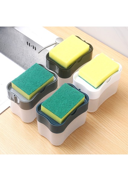 Beyaz Stil Mutfak El Basın Sabun Kül Deposu Sabun Pompası Dispenser Press Sabun Kutusu Deterjan Dolum Enjektör Sünger Otomatik (Yurt Dışından) fiyatları