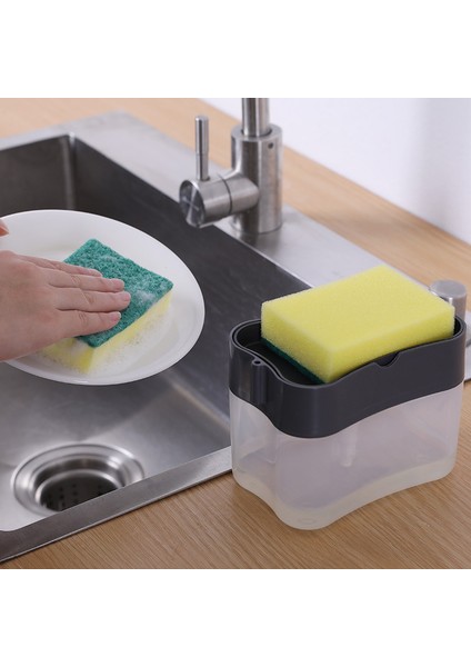 Beyaz Stil Mutfak El Basın Sabun Kül Deposu Sabun Pompası Dispenser Press Sabun Kutusu Deterjan Dolum Enjektör Sünger Otomatik (Yurt Dışından) modelleri